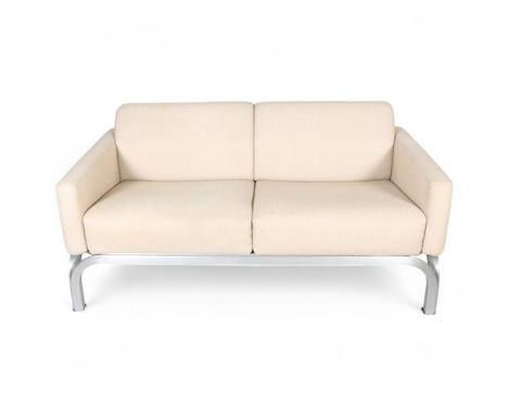 JORN UTZON for Fritz Hansen, a rare mid-century Danish New Angle 2 seater sofa, designed in 1968 for the Sydney Opera House, 