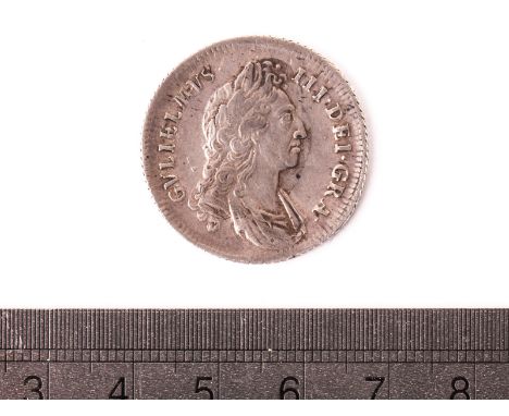 A William III shilling, dated 1696, F-VF, with first bust, overall good