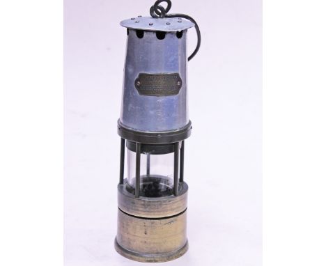 A miners lamp, height 28cm. Condition - good.