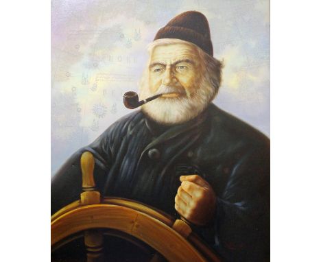 Lee Young, portrait of a fisherman, oil on canvas, 50cm x 60cm, signed, framed.