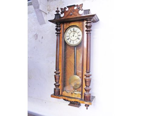 A 19th Century German wall clock. A/F