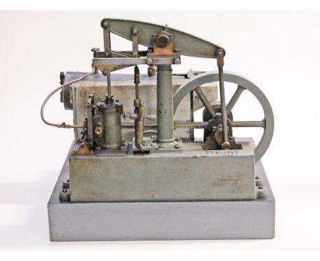A Stuart steam model beam engine and boiler No 501 mounted on wooden base, height 34cm
 
P&amp;P UK £40 + VAT