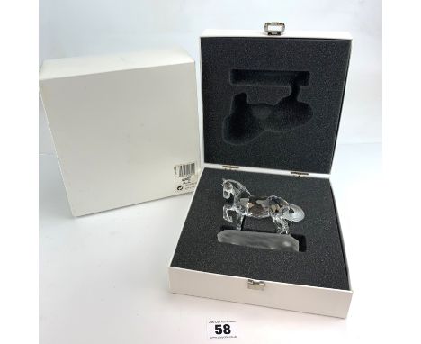 Large Swarovski Silver Crystal boxed ornament - horse