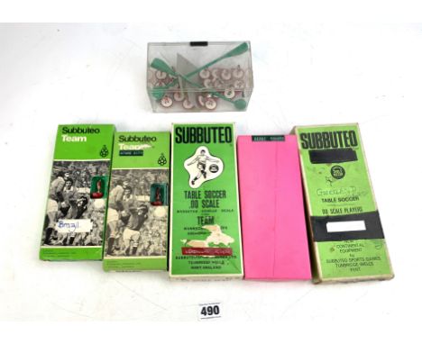 Mixed Subbuteo  Table Soccer teams- 5 boxes and loose team