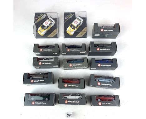 13 boxed Gama Vauxhall cars and 2 boxed Onyx Models Vauxhall Vectra cars