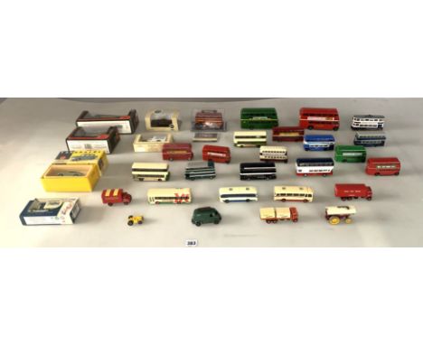 30 assorted boxed and loose buses and trucks inc.EFE, Vanguards, Solido, Corgi etc