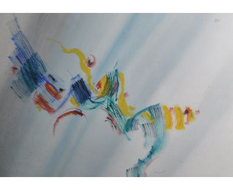 Peter Newcombe (1943-    ) British. "Down Swing", Mixed Media, Signed, 18.5" x 26.5", and another by the same hand, "Climber"