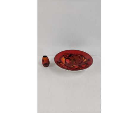 A Poole pottery bowl and vase, Location: 