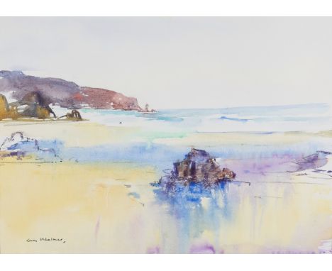 Eric Lionel Walker (Jersey, b.1941), "Ice Crystals, Plemont, Jersey" watercolour and conte crayon, signed lower left, silvere