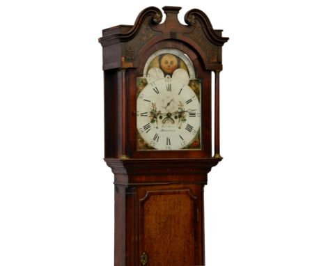 An early 19th century oak and mahogany eight day longcase clock by Thomas Adams of Middlewich, Cheshire,&nbsp;the bell strike