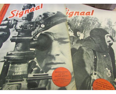 Nazi Germany, x6 scarce large format Signal magazines, German home editions 1941 (4), Dutch editions 1942 (1), 1943 (1), with