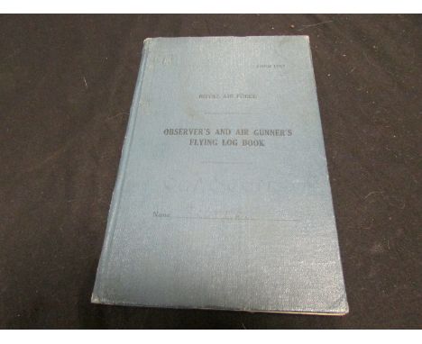 RAF Casualty Air Gunners log book to 1375189 Sgt Sidney S F Scott K in A 10-5-1942 with 37 Sqd Commemorated Alamein Memorial 