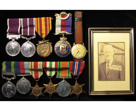 Group to 1421066 Bmbr F A Luhr RA. Medals mounted as worn - India General Service Medal with North West Frontier 1935 clasp, 