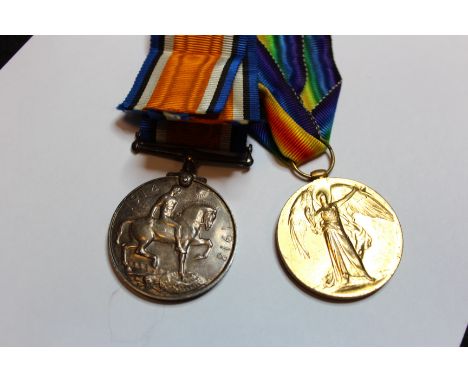BWM & Victory Medal to 265542 Pte R Staveley R.Lanc Regt. EF (2)