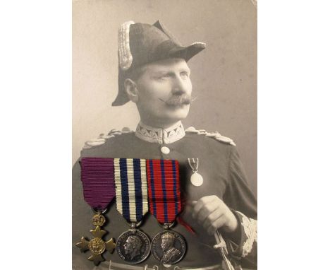 Miniature group attributed to Chief Constable of Roxburgh, Berwick and Selkirk, John Morren. OBE (Civil), Kings Police Medal 