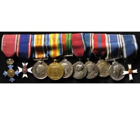 Miniature group attributed to Chief Constable Sir William Booth Rennie Morren (Edinburgh City Police). CBE (Civil), MVO, BWM 