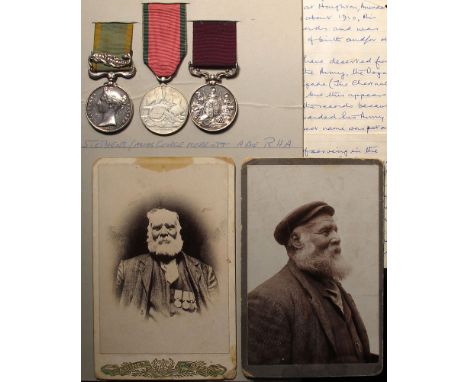 Crimea group to George Merriott who used the alias William Stephens. Medals - Crimea with Sebastopol clasp impressed to W. St