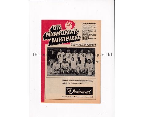 1959 EUROPEAN CUP FINAL      Real Madrid v Stade de Reims played 3/6/1959 at Neckarstadion, Stuttgart. The rare stadium progr