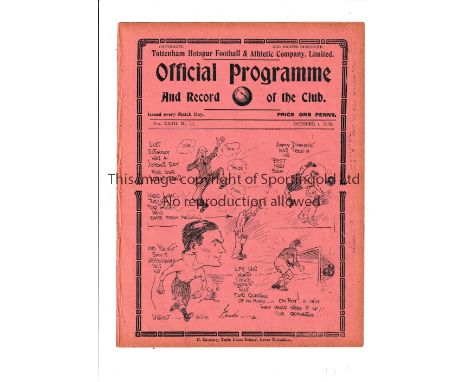 TOTTENHAM HOTSPUR       Home programme v Brentford 4/10/1930 London Combination, ex-binder.    Generally good