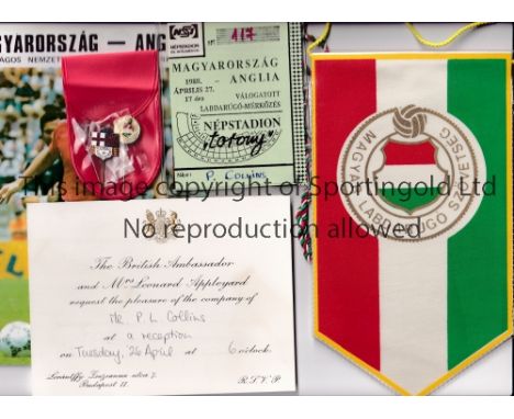 HUNGARY V ENGLAND 1988     A VIP collection including a programme, FA Media information joint issue for the match and the U-2