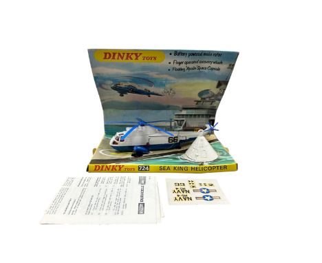 Dinky Sea King helicopter No. 724, generally excellent in excellent to good plus box and inner pictorial plinth, Sea King whi