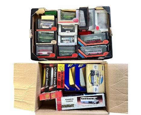 Bus, coach and tram collection, with EFE 1/76th scale (12) including 3 unboxed and unsorted empty boxes, Corgi Nos. 97820, C6