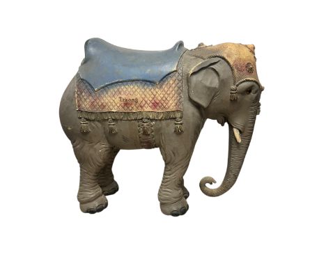 Triang hard plastic Elephant, originally push-along-toy, now without wheels, generally good, would benefit from cleaning or l
