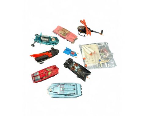 Film/TV unboxed collection, generally excellent to good, with Dinky Thunderbirds Lady Penelope FAB1 with figures and missile,