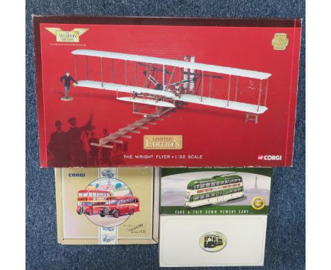 Diecast misc. collection, with Corgi Aviation Archive 1/32nd scale The Wright Flyer No. AA34503, Corgi Buses of Coventry twin