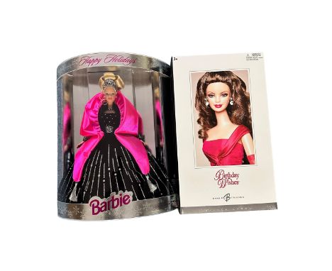 Mattel 1990s onwards Barbie pair of collectors dolls, with 1998 Happy Holidays special edition No. 20200 and 2004 Birthday Wi
