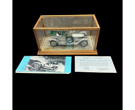 Franklin Mint Rolls Royce The Silver Ghost 1/24th scale, generally excellent in good plus acrylic and wood display case (made