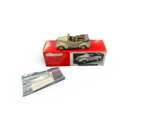 Somerville 1/43rd scale Ford A494A Anglia Tourer hood down, cream No. 117, generally excellent in excellent box and folded le