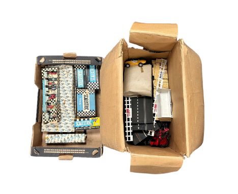 1960s Scalextric collection, generally good plus to fair in good or better Triang blue/chequered boxes, with Lister Jaguar wi