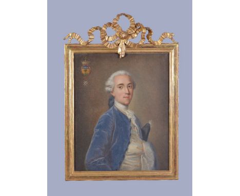 Circle of Jean-Baptiste Perronneau (French 1715-1783) Portrait of Rene Richeteau, Marquis D'Airvault; Portrait of his wife Ga