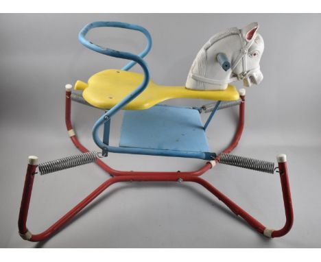 A Vintage Metal Rocking Horse Toy 