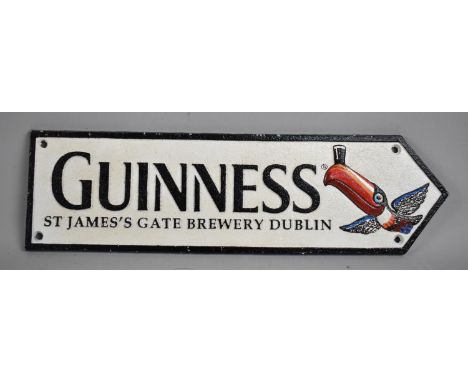 A Reproduction Painted Cast Metal Pointer Arrow for Guinness, St James Gate Brewery, Dublin, 38cms Long 