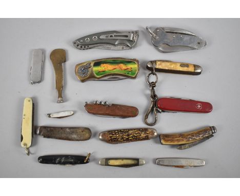 A Collection of Vintage and Modern Pocket and Multitool Knives 