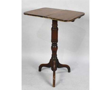 A 19th Century Mahogany Rectangular Topped Wine Table on Tripod Base, 50cms Wide 