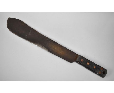 A WWII Period Machete, Blade Stamped JJL 1944 and with War Department Crows Foot Mark 