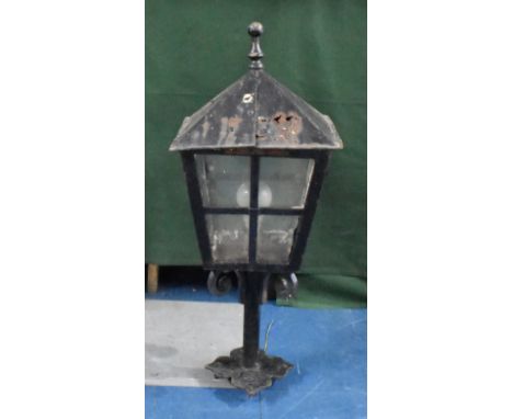 A Cast Metal Light Fitting in the Form of a Lantern (Condition Issues)
