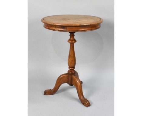 A Modern Circular Mahogany Tripod Table, 50cms Diameter 