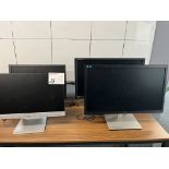 LOT OF 4 MONITORS - HP 20" IPS LED PAVILLION 20XI MONITOR - (QTY X 1) & DELL REV AD1 MONITOR - (