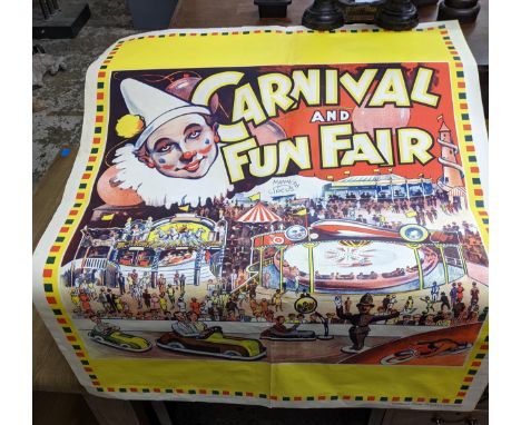 A mixed lot to include Carnival and Fun Fair Circus poster, circa 1950 printed by Willsons Show Printers Leicester, prints to