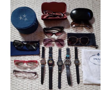 Mixed sunglasses to include gents Vera Moda gold tone glasses, Porsche Carerra black metal sunglasses with branded case toget