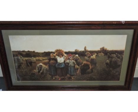 After Breton, The Recall of The Gleaners, colour print; together with one other print. (2)