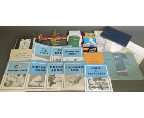 A mixed lot of aeronautical ephemera, including eight WWII Air Ministry pamphlets, Air Sense, Propeller Sense, Aircraft Icing