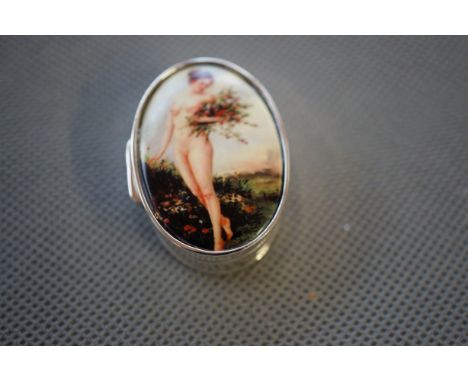 925 Silver Pillbox - Naked Lady