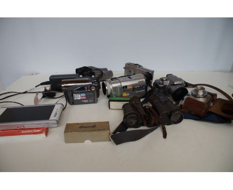2 Camcorders, Panasonic Camera, Vintage Field Glasses, Vintage Camera &amp; Others 