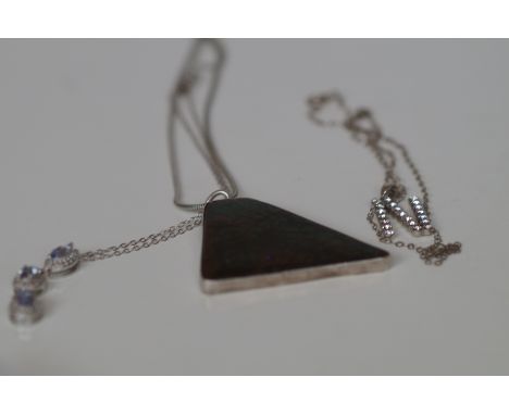 3 Silver Necklaces 