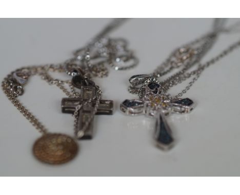 3 Silver Necklaces 